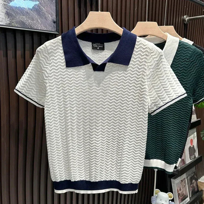 Benoît | Polo-Shirt en Tissu Riccio