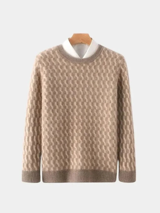 Aymeric | Pull 100 % laine à motif géométrique