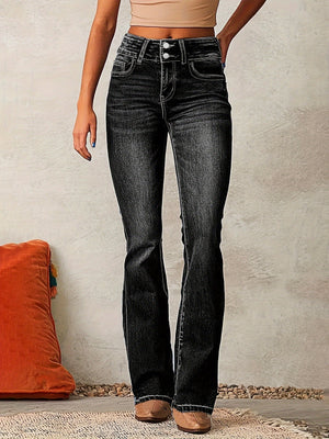 Louise | Jean Évasé Taille Haute Stretch
