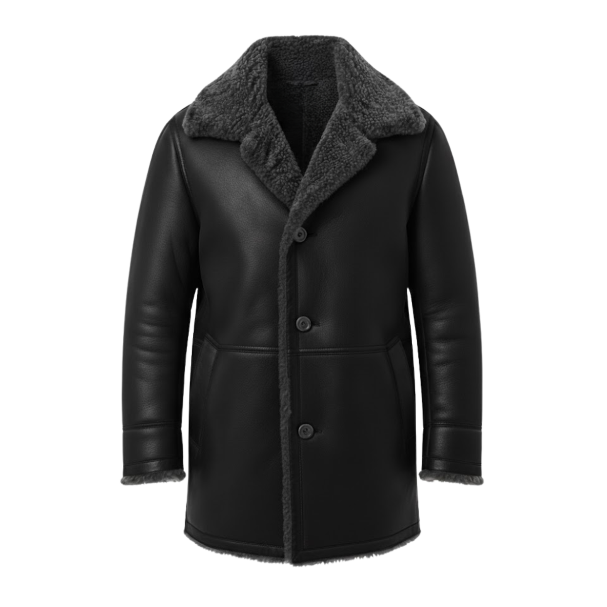 Lazare | Manteau long doublé effet fourrure