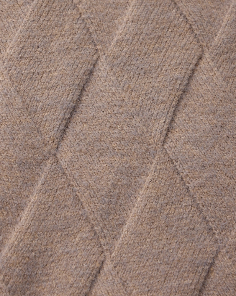 Anatole | Cardigan zippé en maille à motif losange