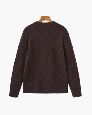 Florian | Pull en maille à motif losange