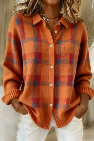 Charlotte | Cardigan Doux à Carreaux
