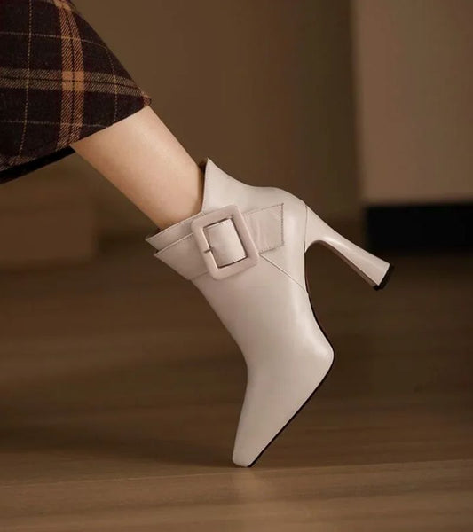 Valentine | Bottines Signature à Talon & Boucle Oversize