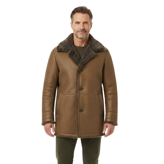 Lazare | Manteau long doublé effet fourrure