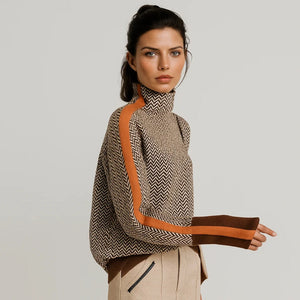 Brigitte | Pull à Col Montant Élégant