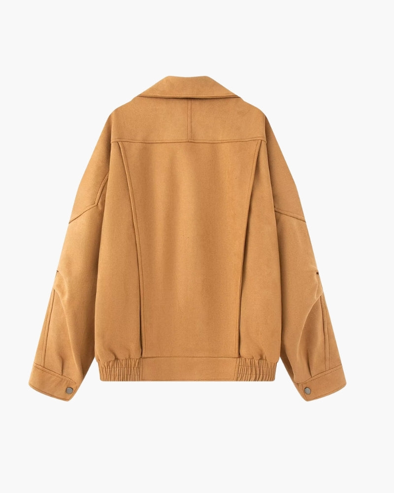 Corinne | Veste Vintage Drapée en Daim