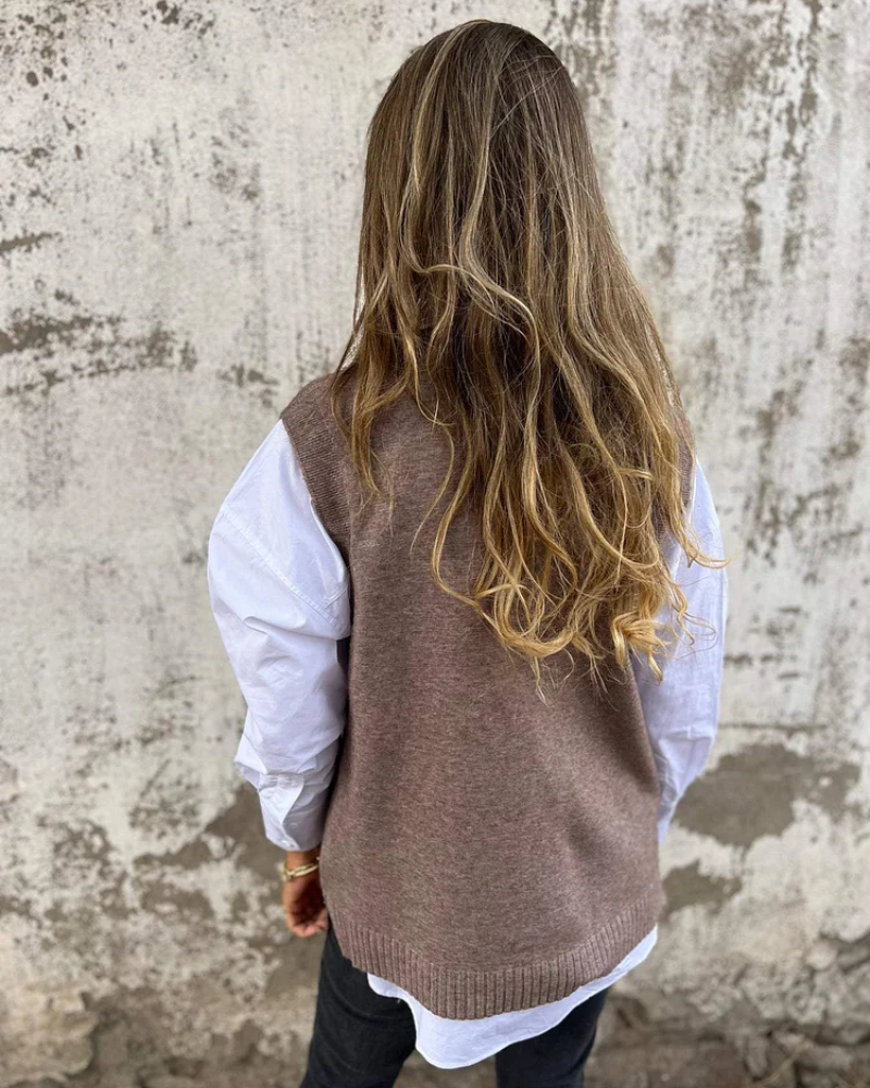 Claire | Pull Sans Manches en Maille Confortable