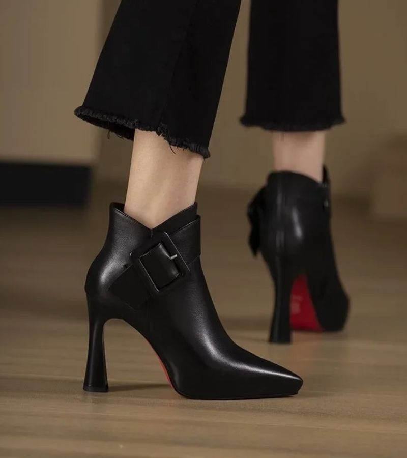 Valentine | Bottines Signature à Talon & Boucle Oversize