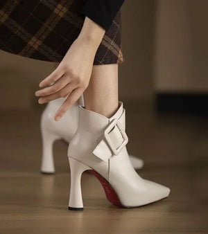 Valentine | Bottines Signature à Talon & Boucle Oversize