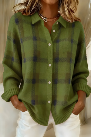 Charlotte | Cardigan Doux à Carreaux