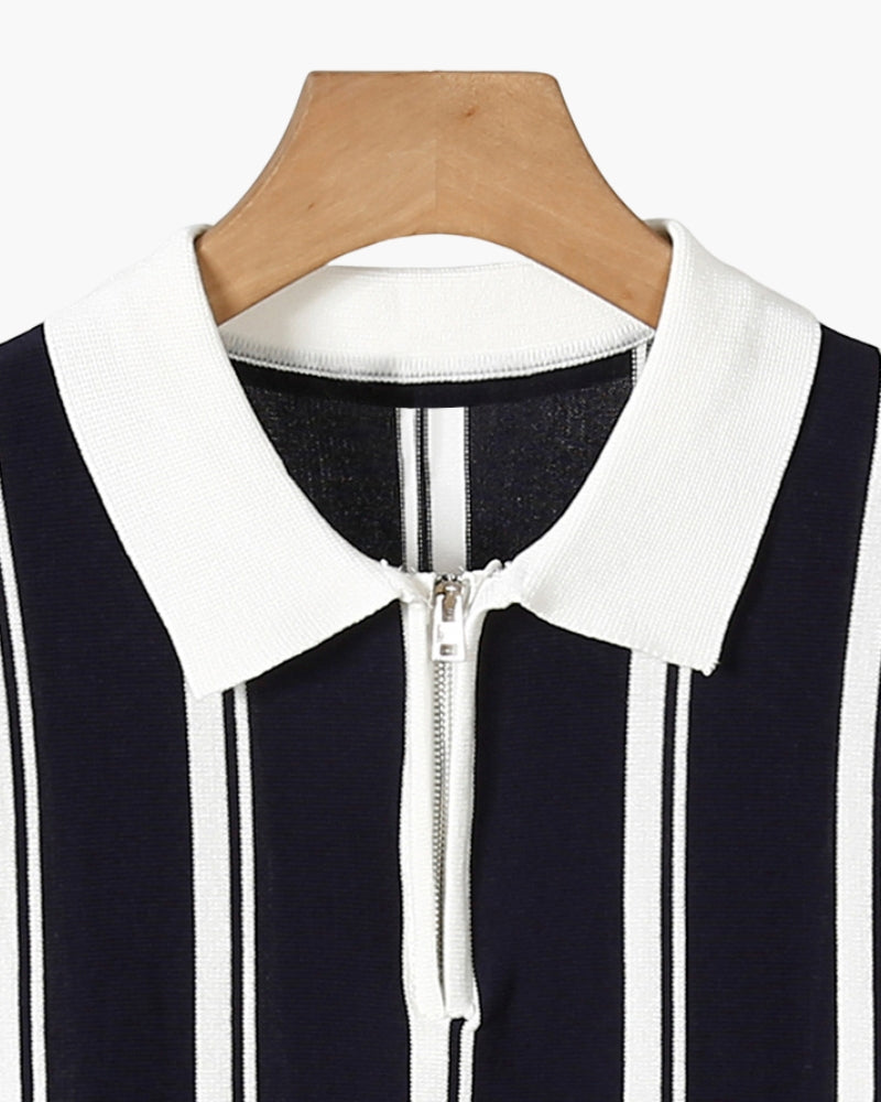 Arsène | Polo en maille à demi-zip