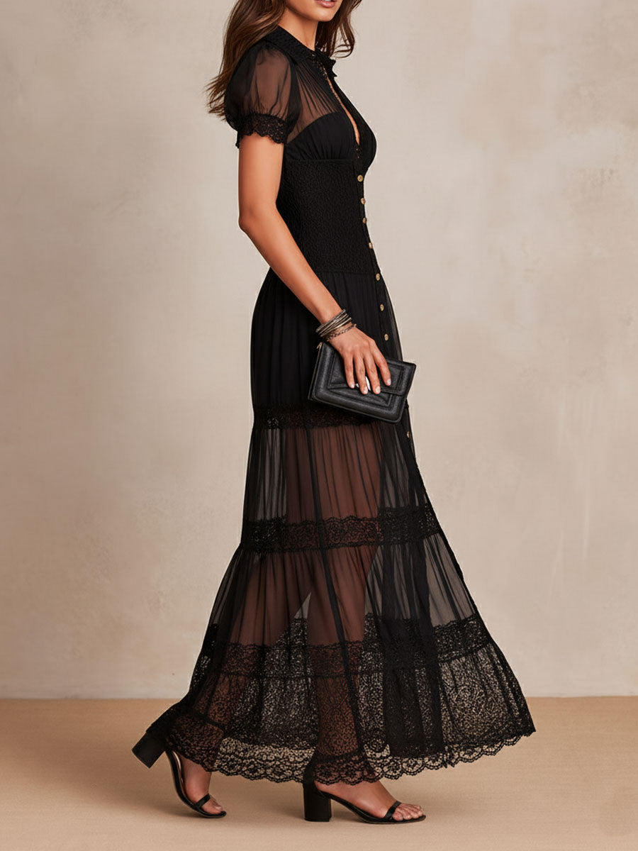 Célestine | Robe Longue en Dentelle