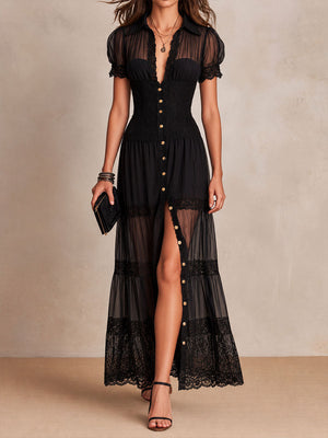 Célestine | Robe Longue en Dentelle