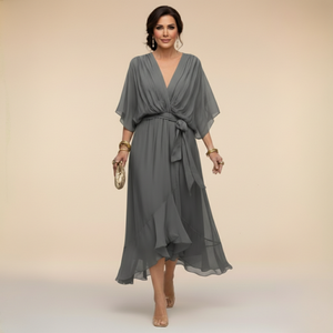 Joséphine | Robe en chiffon à décolleté en V