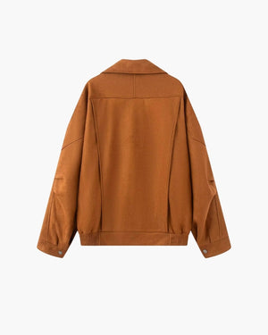 Corinne | Veste Vintage Drapée en Daim