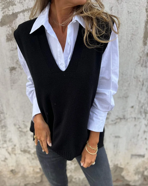 Claire | Pull Sans Manches en Maille Confortable
