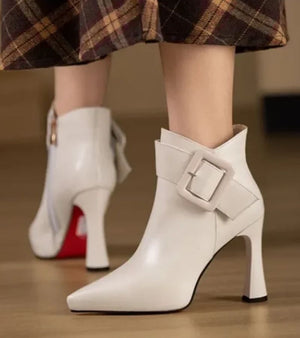 Valentine | Bottines Signature à Talon & Boucle Oversize