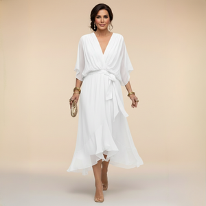 Joséphine | Robe en chiffon à décolleté en V