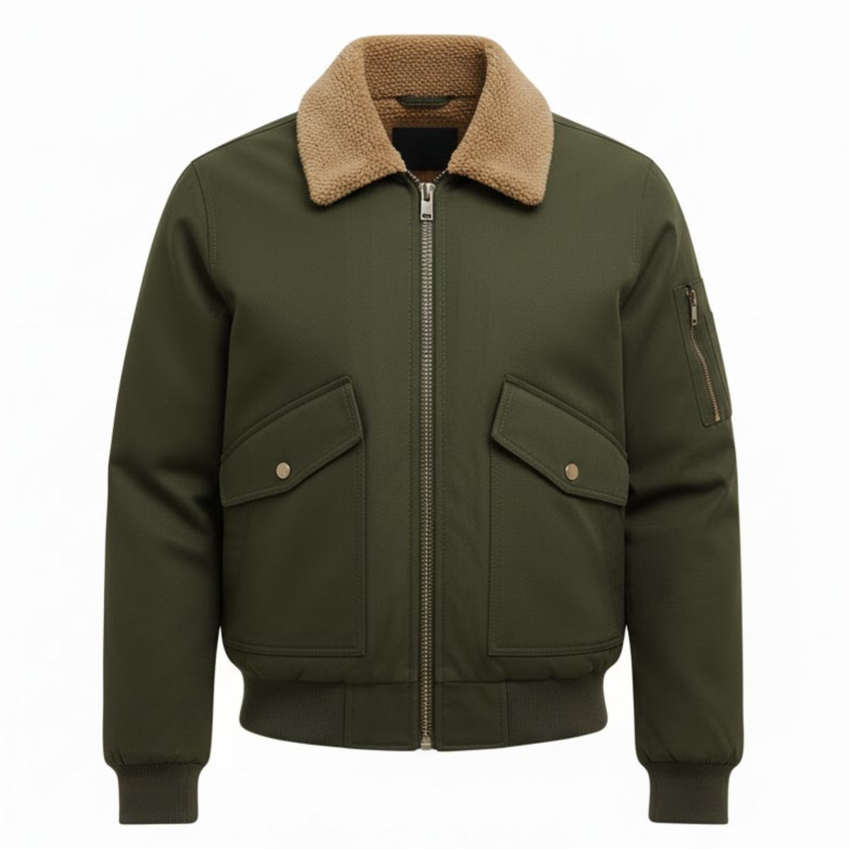Marceau | Blouson bomber en coton doublé polaire