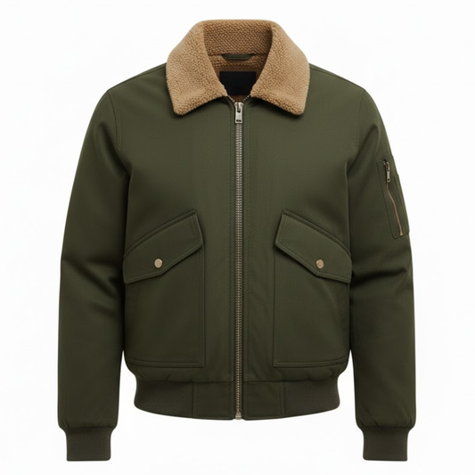 Marceau | Blouson bomber en coton doublé polaire
