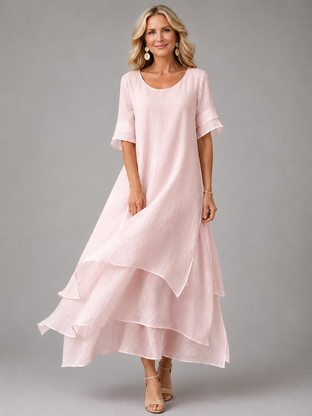 Fleur | Robe Longue Fluide à Volants