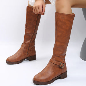 Noémie | Bottes Hautes Élégantes à Boucle