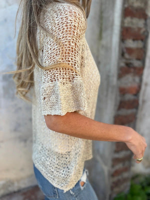 Livia | Gilet en Maille Ajourée