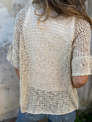 Livia | Gilet en Maille Ajourée