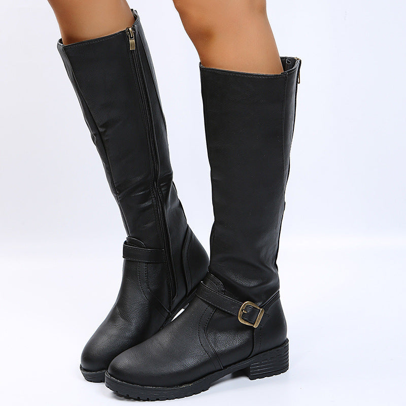 Noémie | Bottes Hautes Élégantes à Boucle