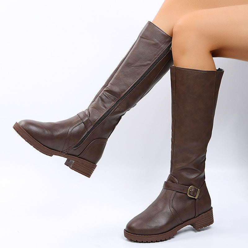 Noémie | Bottes Hautes Élégantes à Boucle