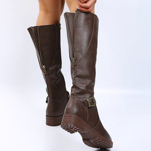 Noémie | Bottes Hautes Élégantes à Boucle