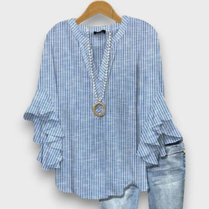 Sylvie | Blouse Fleurie Élégante à Col V