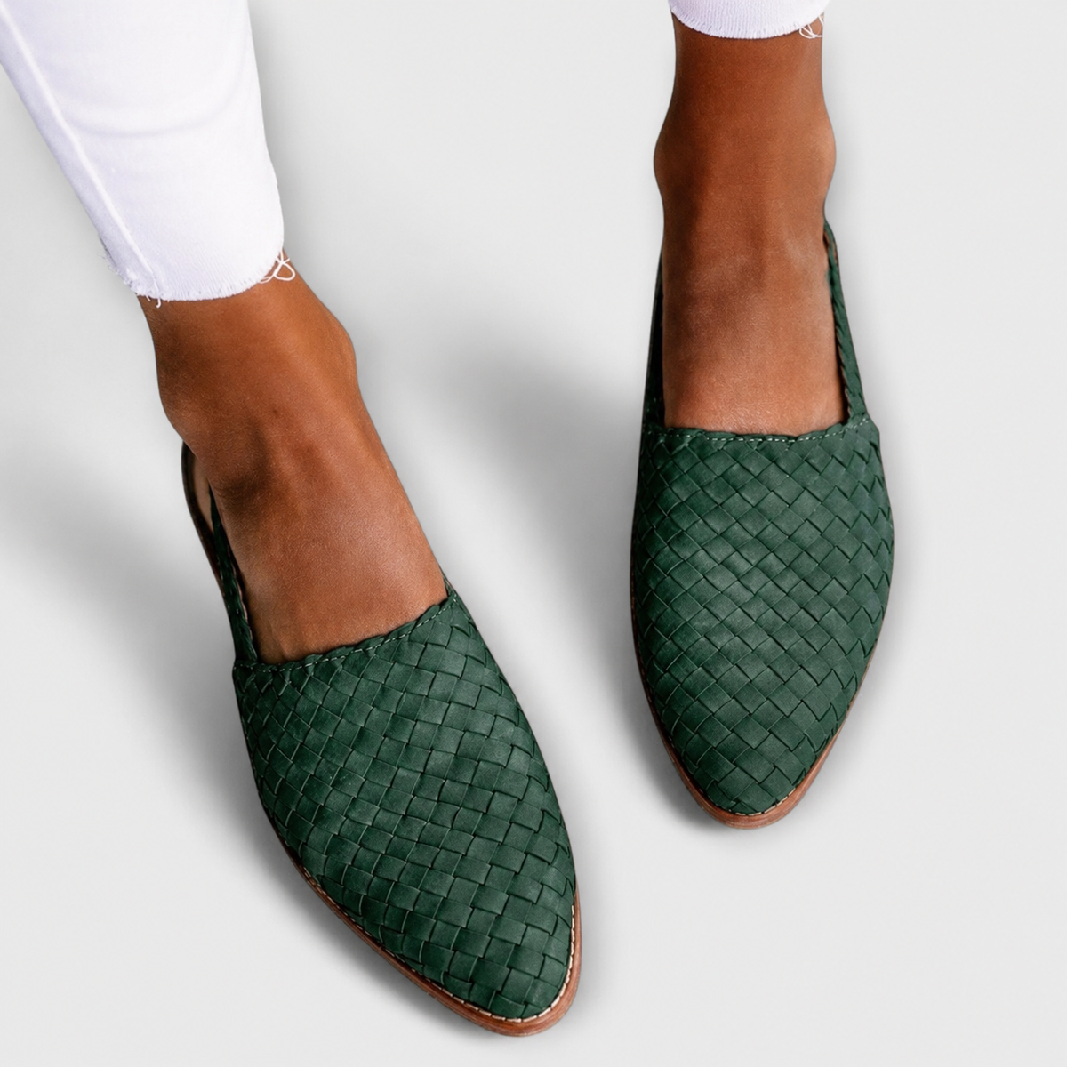 Estelle | Mocassins Tressés à Bride Arrière