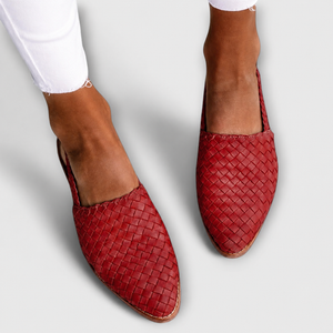 Estelle | Mocassins Tressés à Bride Arrière