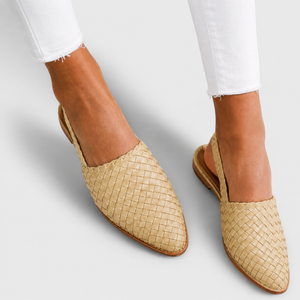Estelle | Mocassins Tressés à Bride Arrière