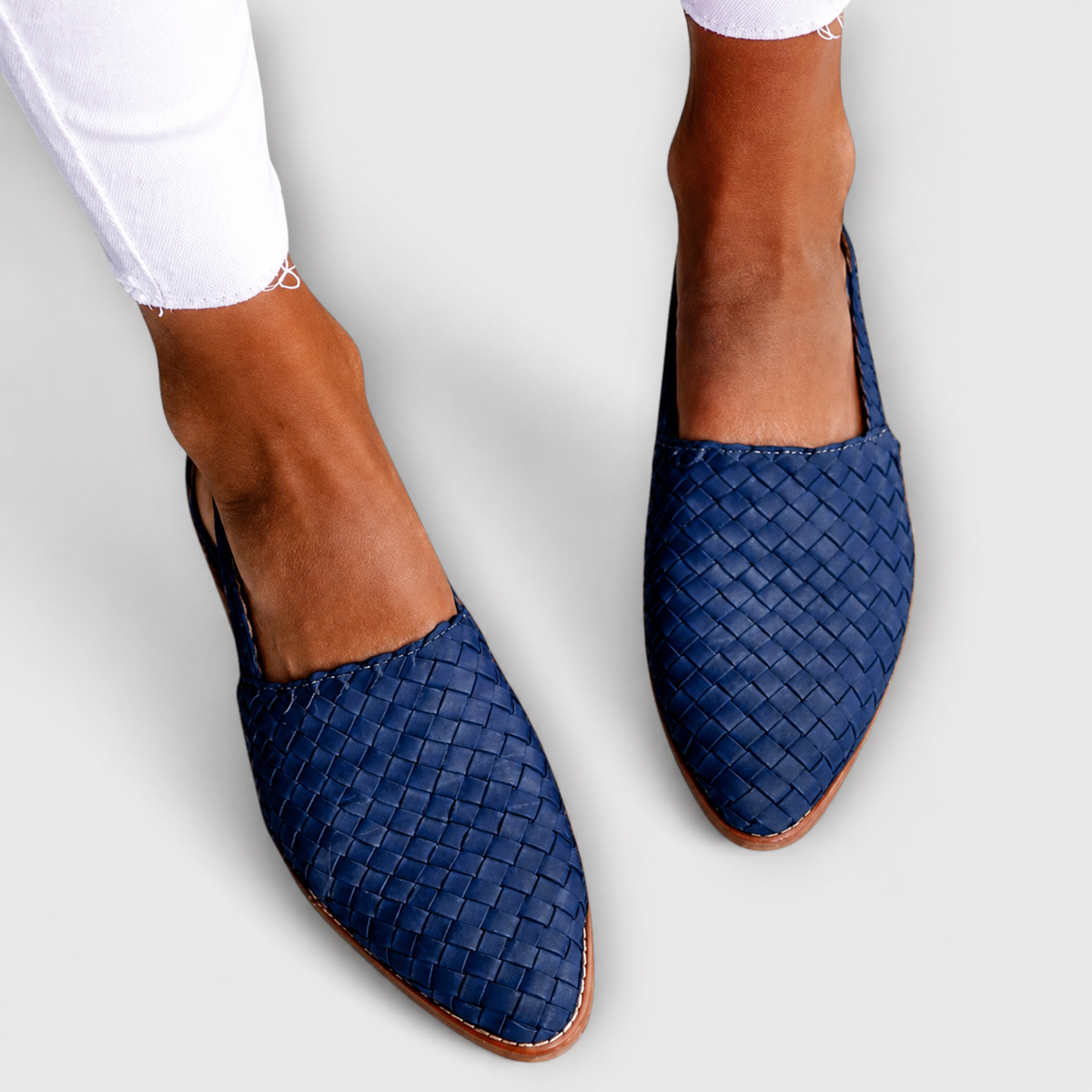 Estelle | Mocassins Tressés à Bride Arrière
