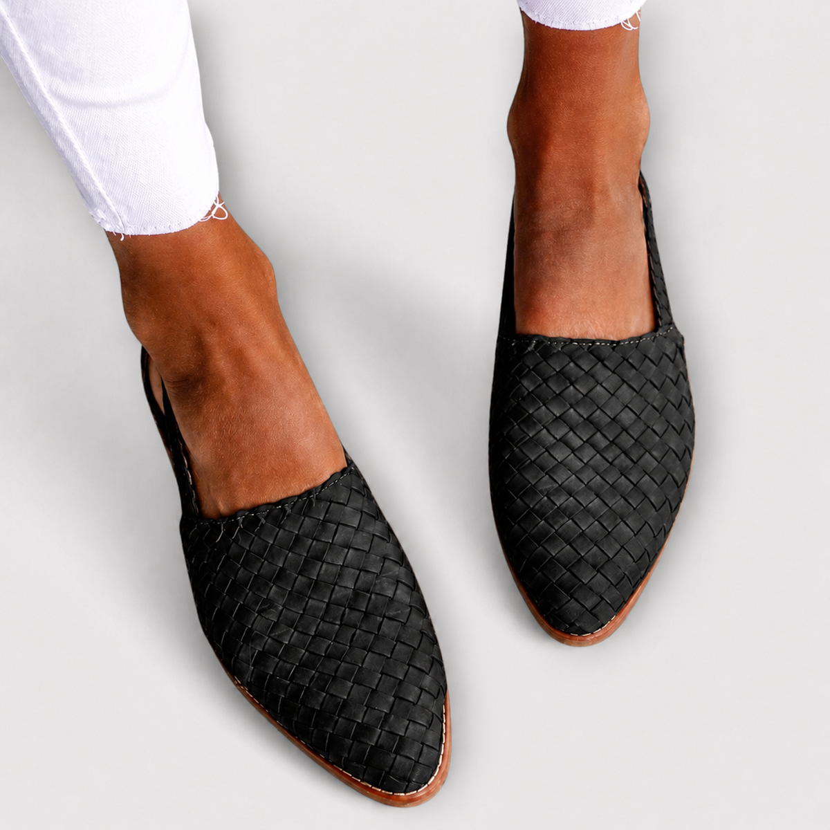 Estelle | Mocassins Tressés à Bride Arrière