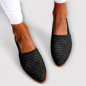 Estelle | Mocassins Tressés à Bride Arrière