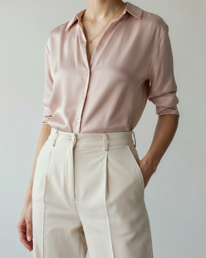 Améliane | Chemise Élégante en Satin pour Femme