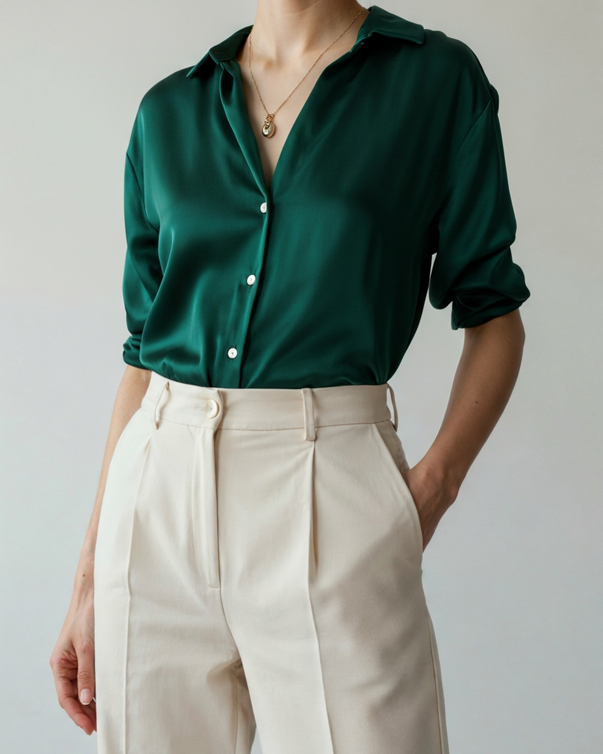 Améliane | Chemise Élégante en Satin pour Femme