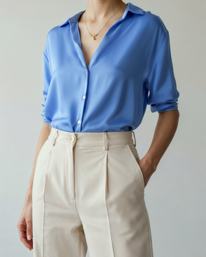 Améliane | Chemise Élégante en Satin pour Femme