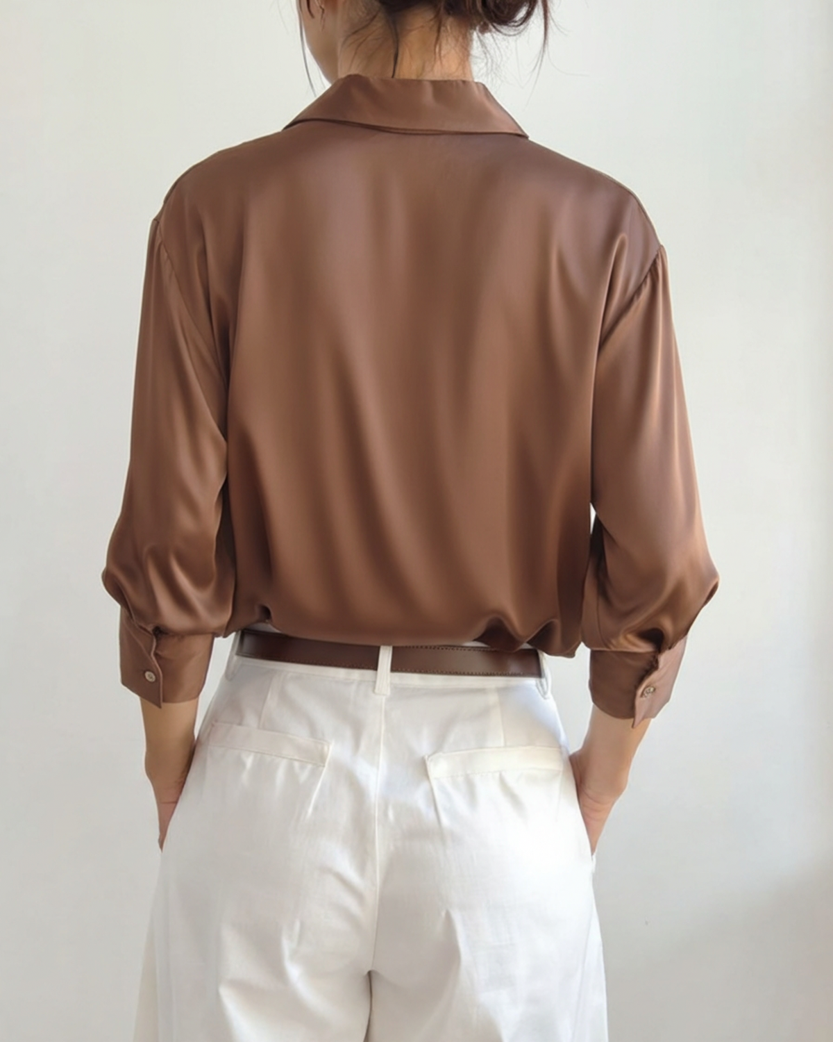Améliane | Chemise Élégante en Satin pour Femme