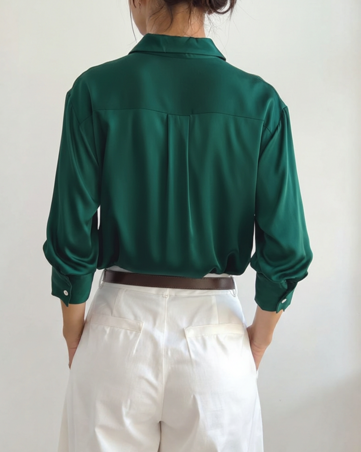 Améliane | Chemise Élégante en Satin pour Femme