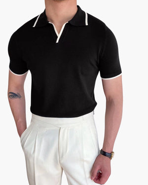 Lucien | Polo en maille à finitions contrastées