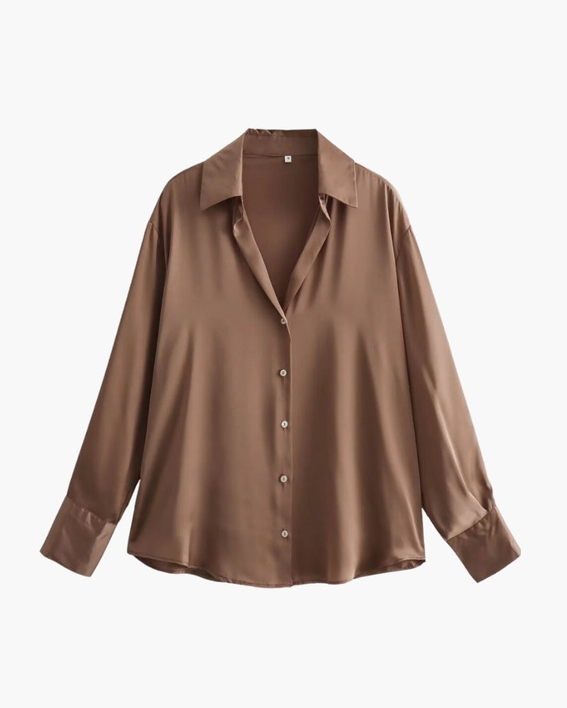 Améliane | Chemise Élégante en Satin pour Femme