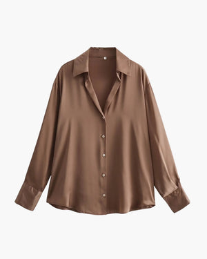 Améliane | Chemise Élégante en Satin pour Femme