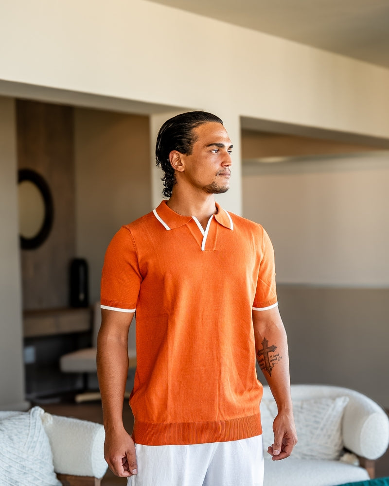 Lucien | Polo en maille à finitions contrastées