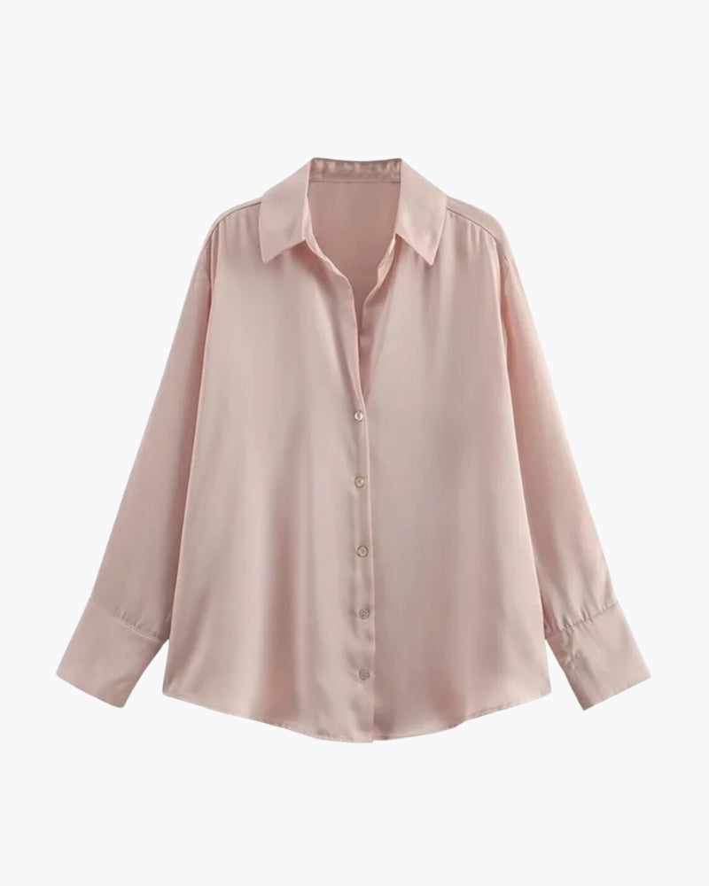 Améliane | Chemise Élégante en Satin pour Femme
