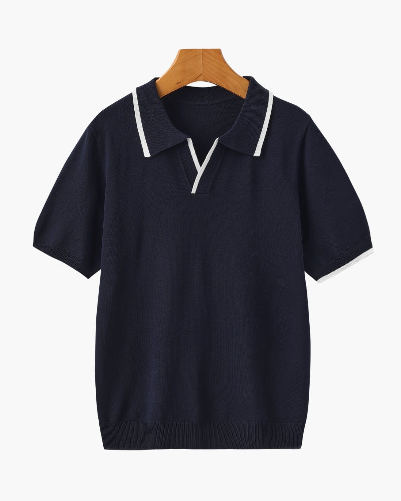 Lucien | Polo en maille à finitions contrastées